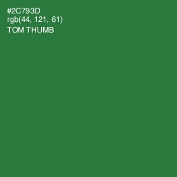 #2C793D - Tom Thumb Color Image